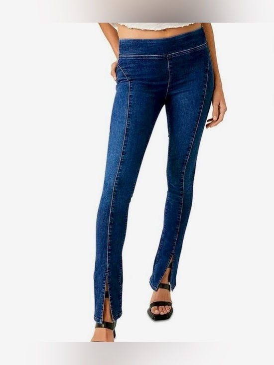 Free People Denim - We The‎ Free Double Dutch Pull-On Slit Skinny Jeans Denim Size Medium